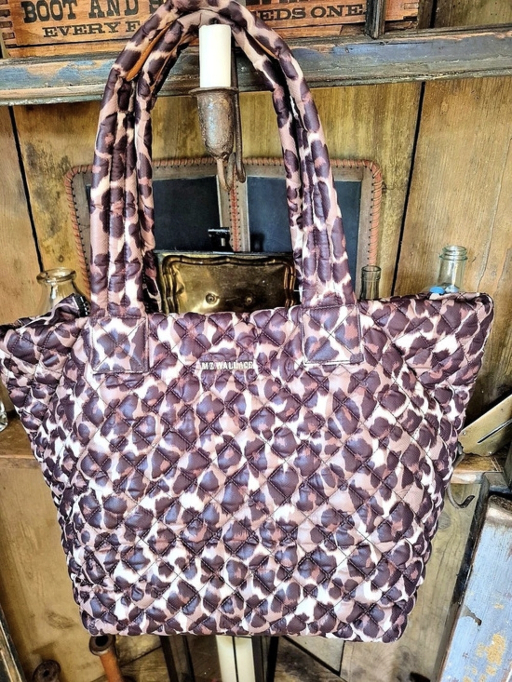 MZ WALLACE Mediium Metro Tote Leopard Print